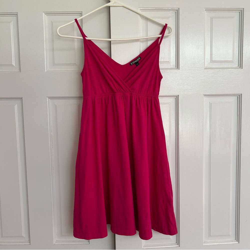 Express Magenta Spaghetti Strap Mini Dress. Size XS